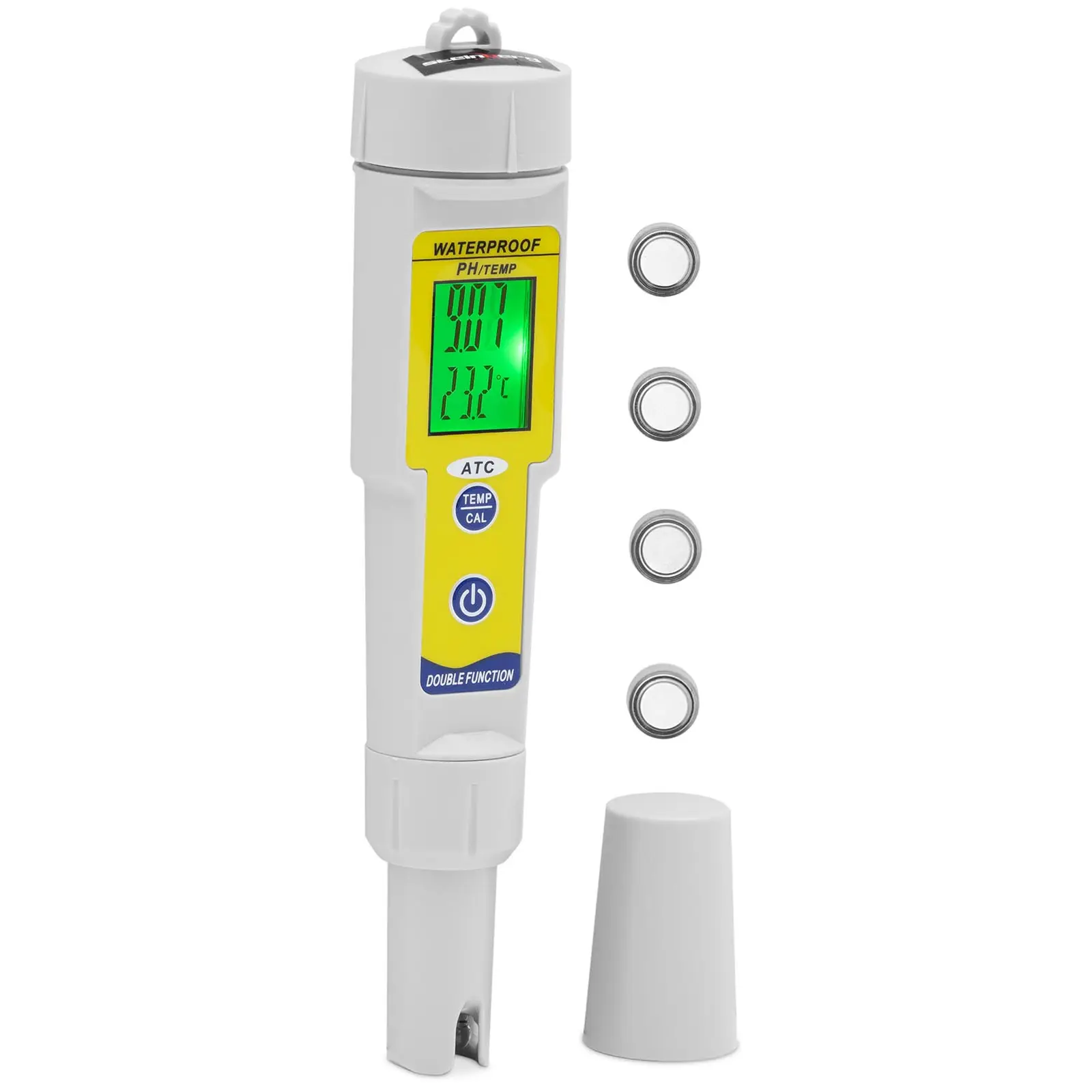 B-Ware pH-Messgerät mit Temperatur - LCD - 0-14 pH / Temperatur 0 - 50 °C