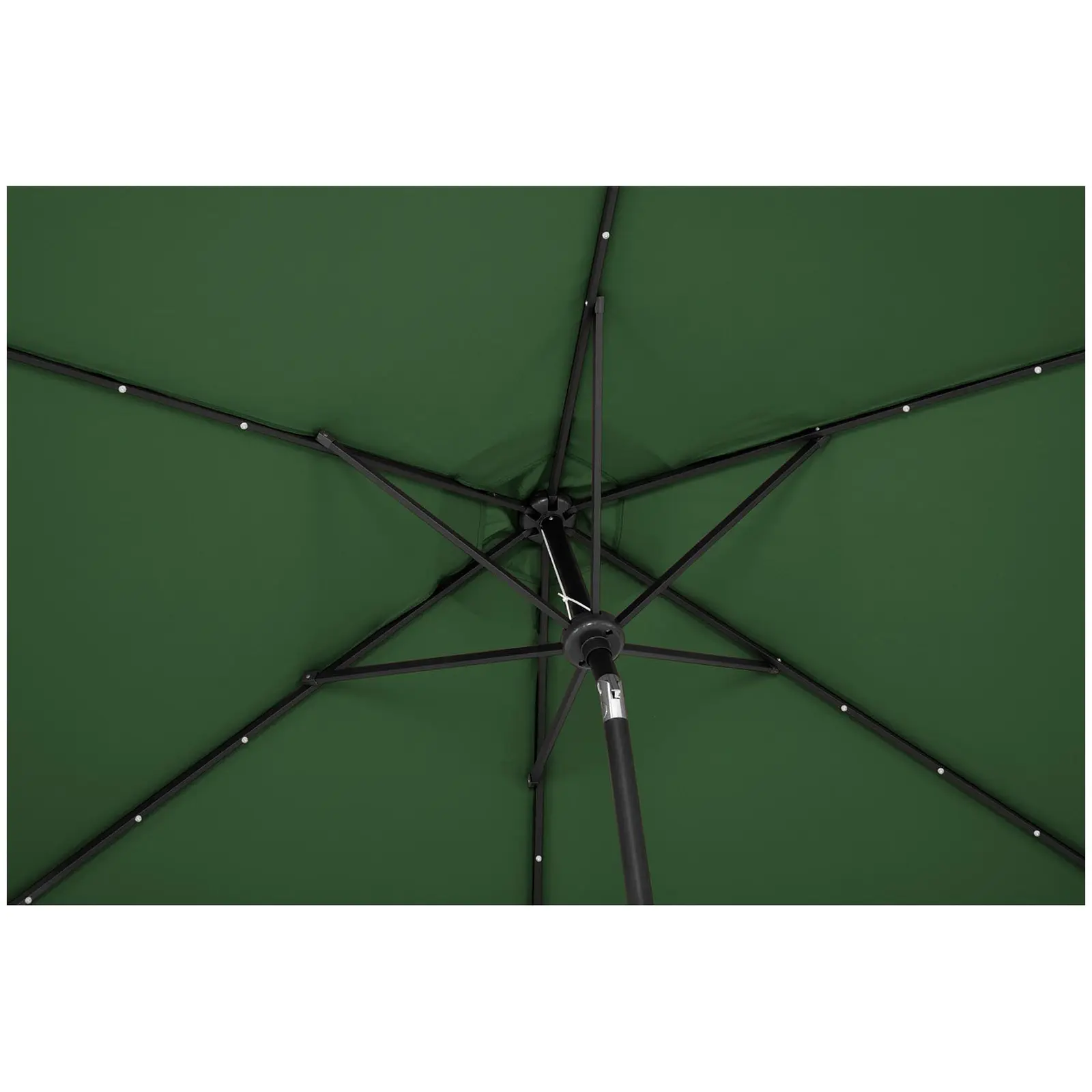 B-Ware Sonnenschirm mit LED - grün - rund - Ø 300 cm - neigbar