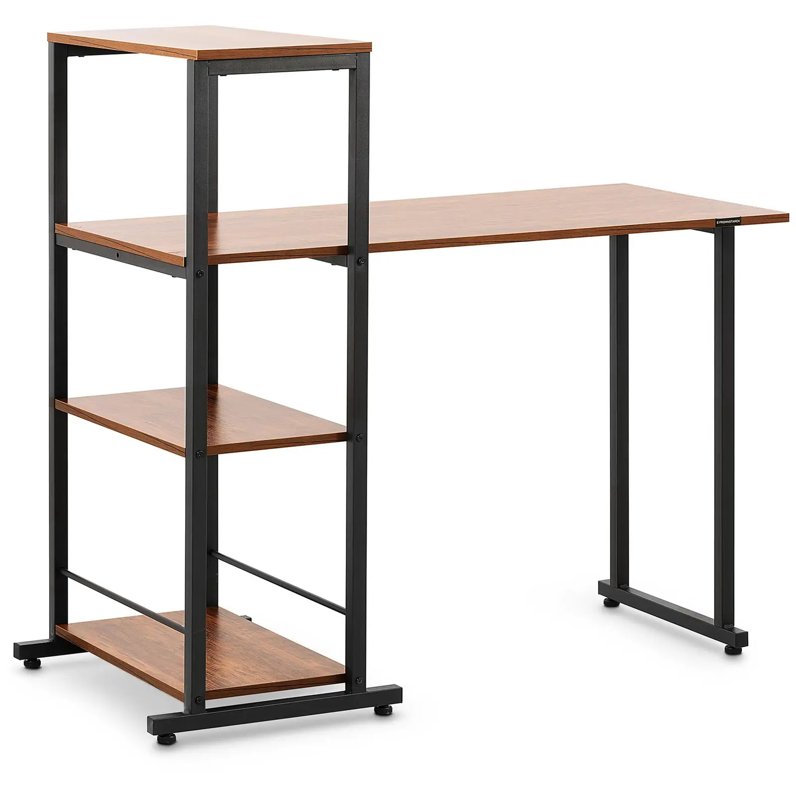 B-Ware Schreibtisch - mit Regal - 110 x 50 cm - 105 kg - braun / schwarz