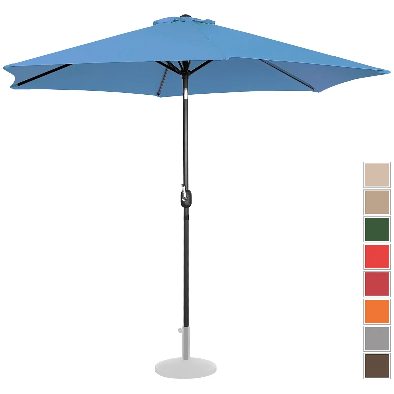 Blu, Esagonale, Inclinabile, Ø 300 cm Uniprodo Ombrellone da Esterno Grande Ombrello da Giardino Uni_Umbrella_TR300BL 