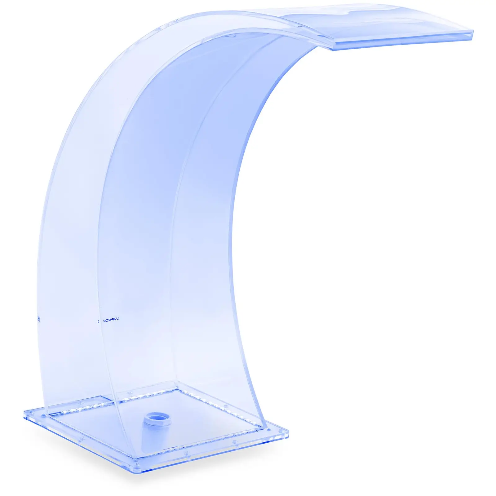 Schwalldusche - 35 cm - LED-Beleuchtung - Blau / Weiß - 303 mm Wasserauslauf