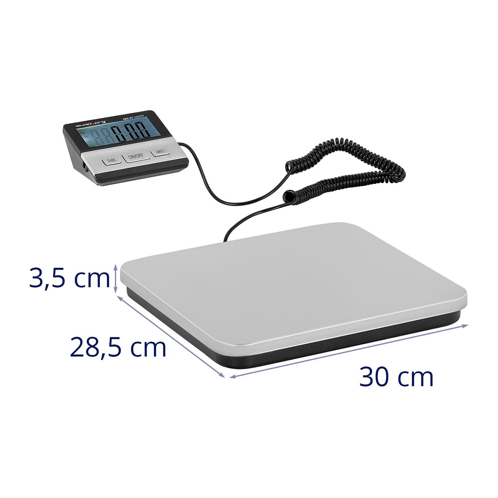 Digitale Paketwaage - 200 kg / 50 g - Basic - externes LCD